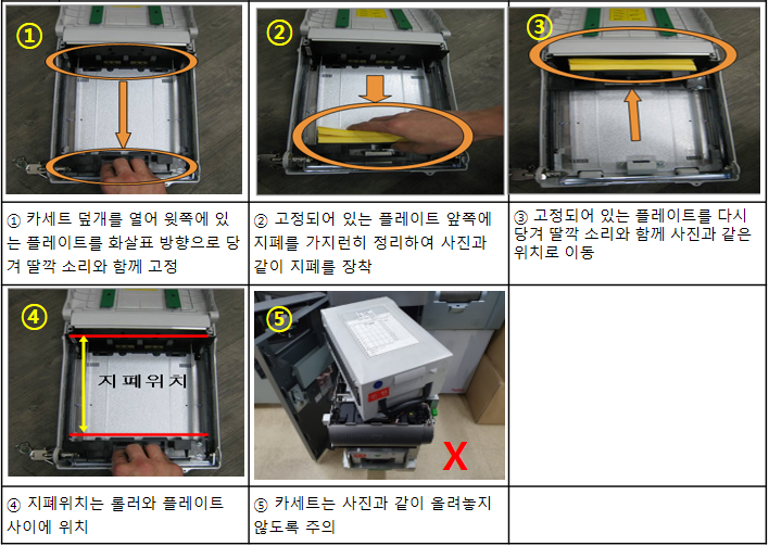 시재(현금) 장착 및 주의사항