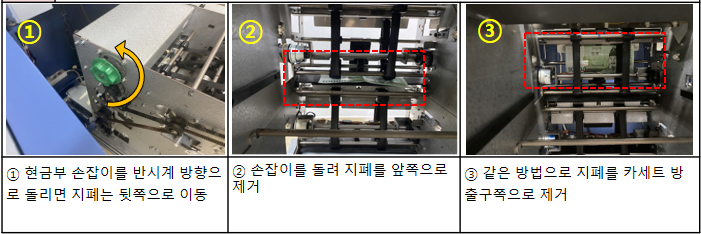 현금부 지폐 제거 방법 1